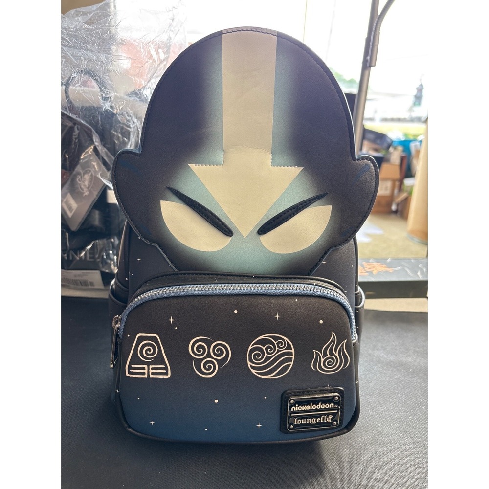 Loungefly‎ Avatar Airbender Aang Dark Cosplay Glow in the Dark Mini Backpack New